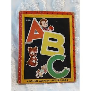 Bonnie Alphabet Book,1940s ABC book,Virginia Paul Kirchner Children's book